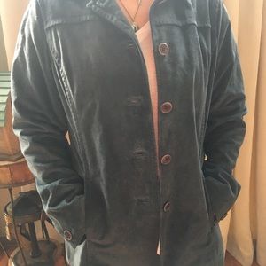 Coach Dark Teal Velvet Blazer Jacket